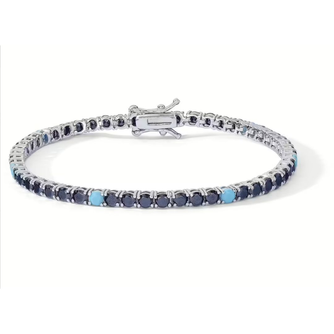 COMETE Bracciale tennis con sfumature blu