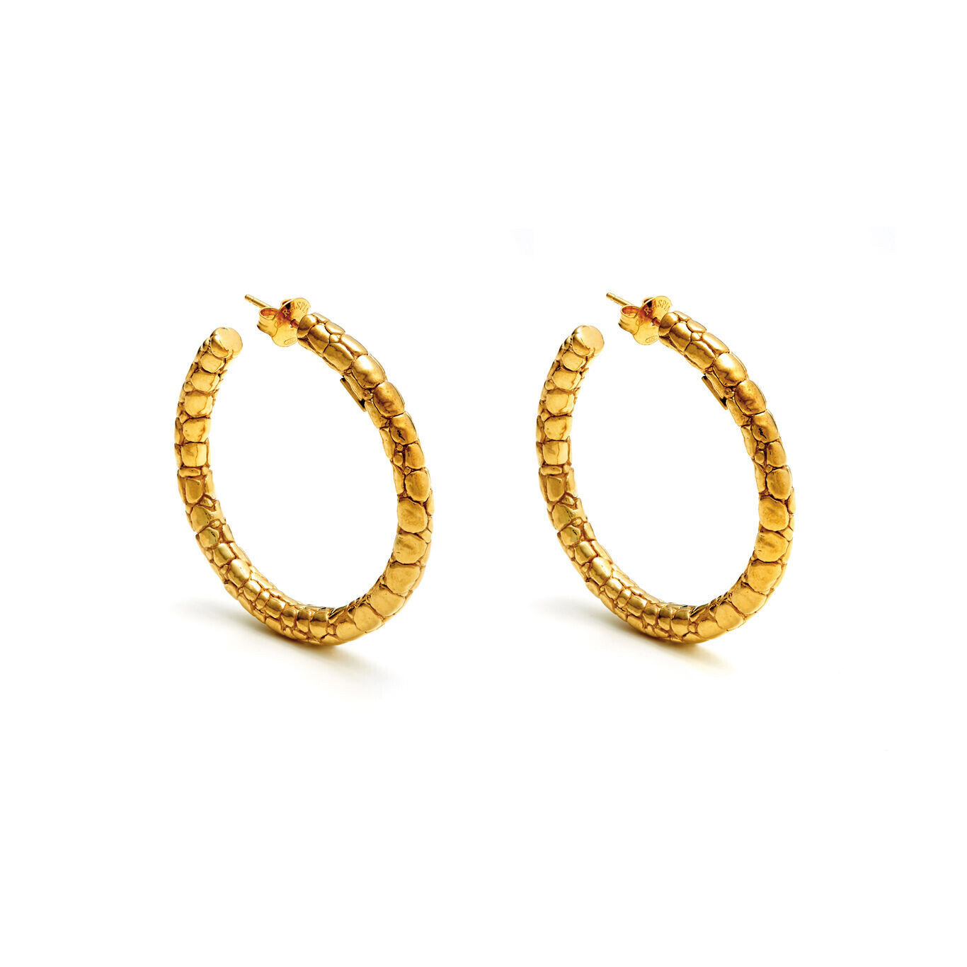 Orecchini Cerchio Coccodrillo Grandi