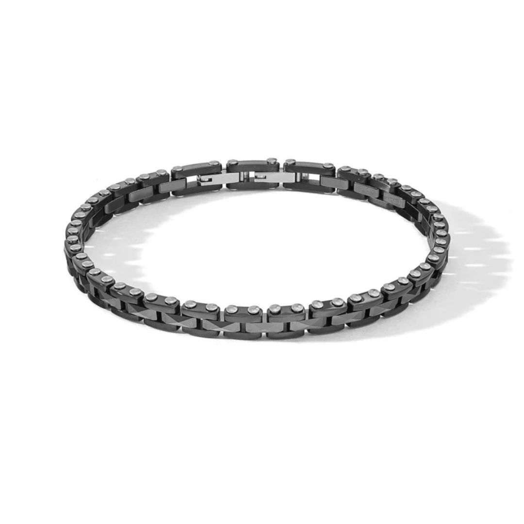COMETE Bracciale maglia scura con stile deciso
