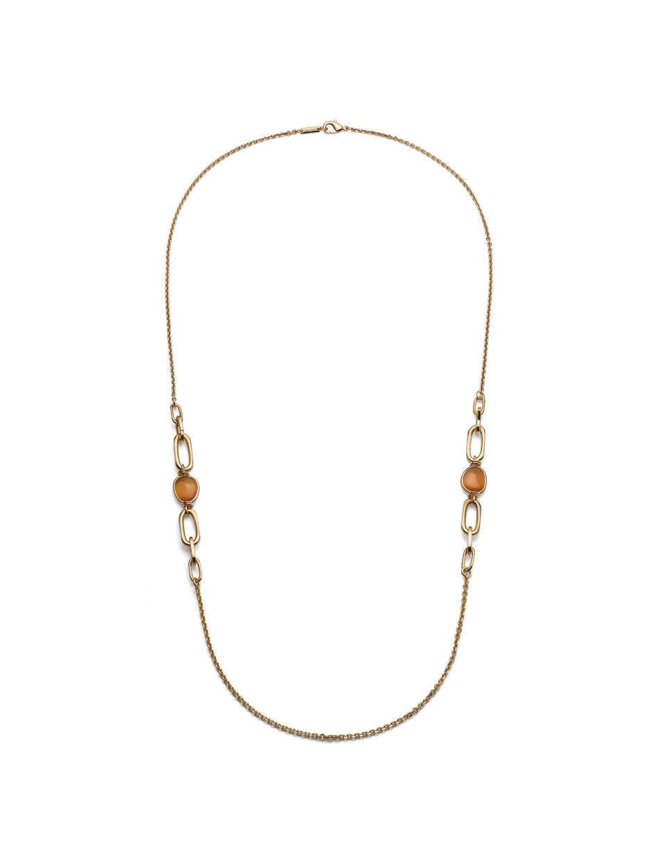 Collana Donna Unoaerre lunga con pietre occhio di gatto 2773