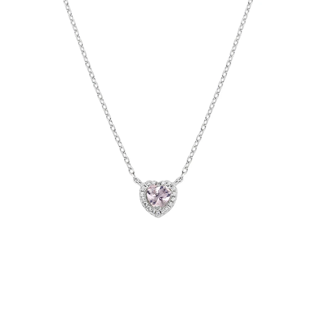 Collana Donna Amen Dolce Cuore Rosa Morganite CLTICUBMOZ