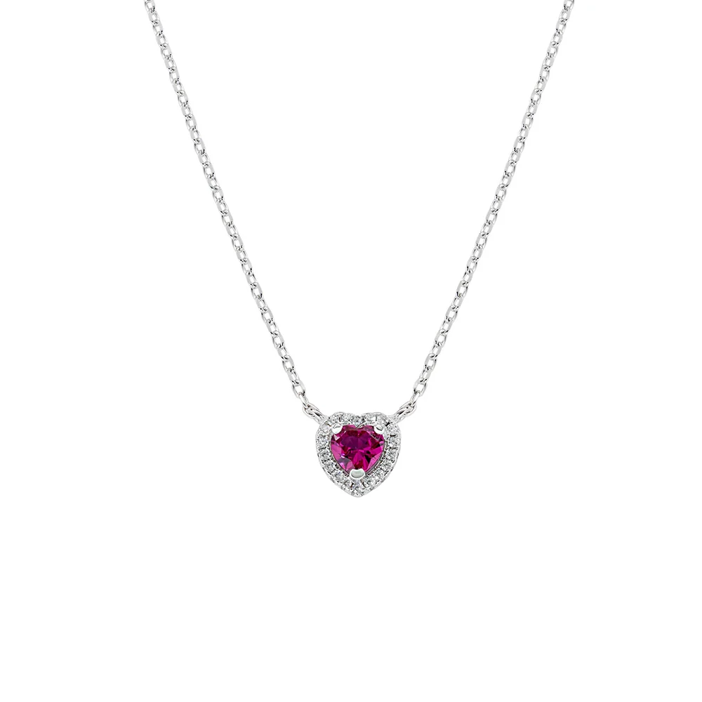 Collana Donna Amen Dolce Cuore Rubino CLTICUBRZ