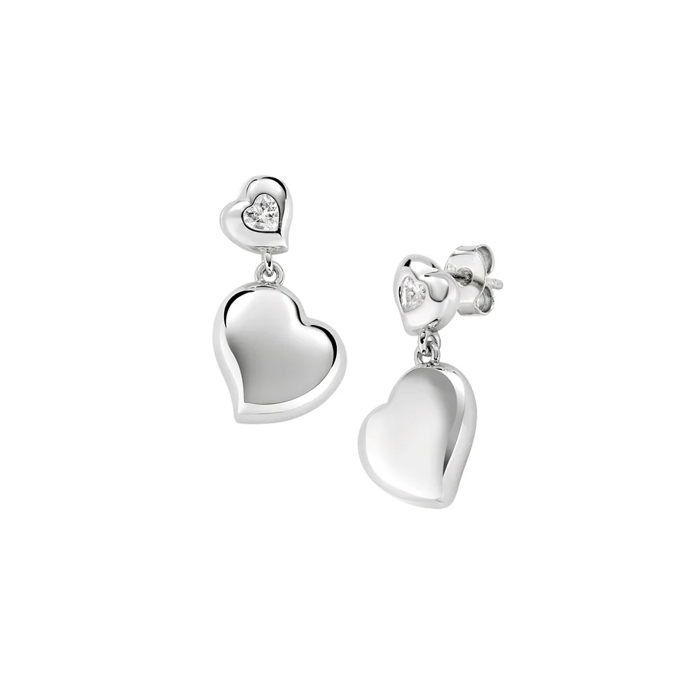 Orecchini Donna Amen Cuori Gemelli con Zircone ORHBOLIBBZ