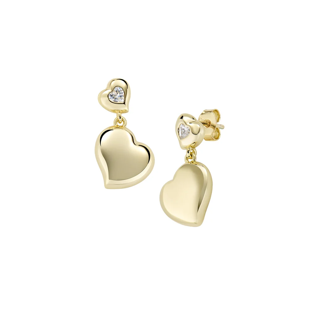 Orecchini Donna Amen Cuori Gemelli con Zircone ORHBOLIGBZ